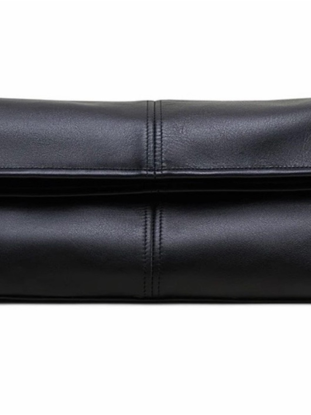 NWOT POELLE Leather Clutch - Sleek Minimal Design